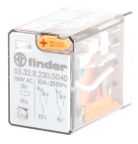 Finder Plug In Power Relay, 230V ac Coil, 10A Switching Current, DPDT