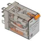 Finder Plug-In Mount Power Relay, 24V ac Coil, 20A Switching Current, DPDT