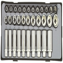 33pc 3/8" 6pt Flank & star socket set T3331