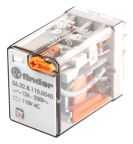 Finder Plug In Power Relay, 110V ac Coil, 20A Switching Current, DPDT