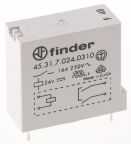 Finder PCB Mount Power Relay, 24V dc Coil, 30A Switching Current, SPST