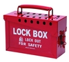 BRADY Portable Metal Lock Box - Red