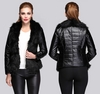 Women's Black Synthetic Leather Jacket