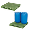 plastic drums and pallets