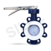 Pfa Lined Butterfly Valve Lug Type Lever Operated