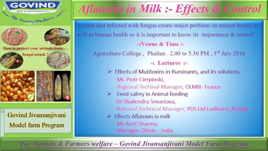 Workshop on “Aflatoxin in Milk :- It’s effects and control”